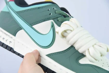 Saint Seiya X Nike Dunk Low Custom White Green SoleSnk